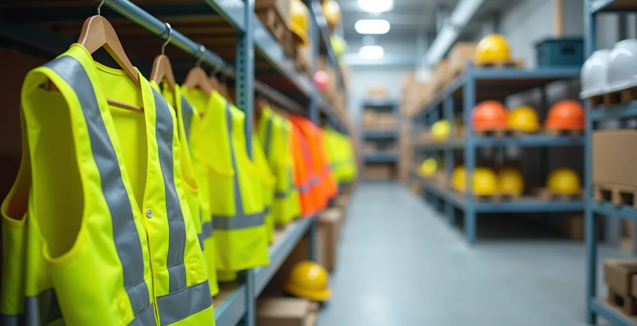 Espace de stockage organisé pour équipements de protection individuelle